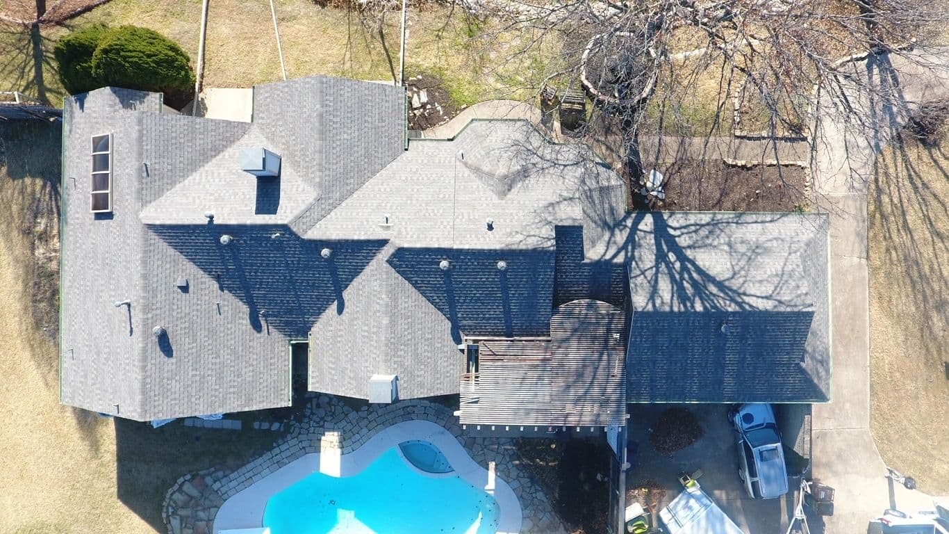 Ground-level completed roof